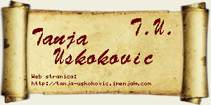 Tanja Uskoković vizit kartica